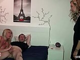German Mom caught Couple Fuck and Join in FFM Threesome